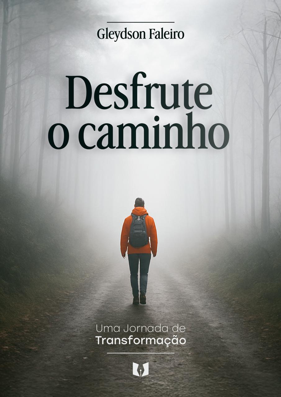 Mockup do livro Desfrute o Caminho — capa e contracapa